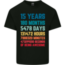 15th Birthday 15 Year Old Kids T-Shirt Childrens Black
