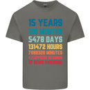 15th Birthday 15 Year Old Kids T-Shirt Childrens Charcoal