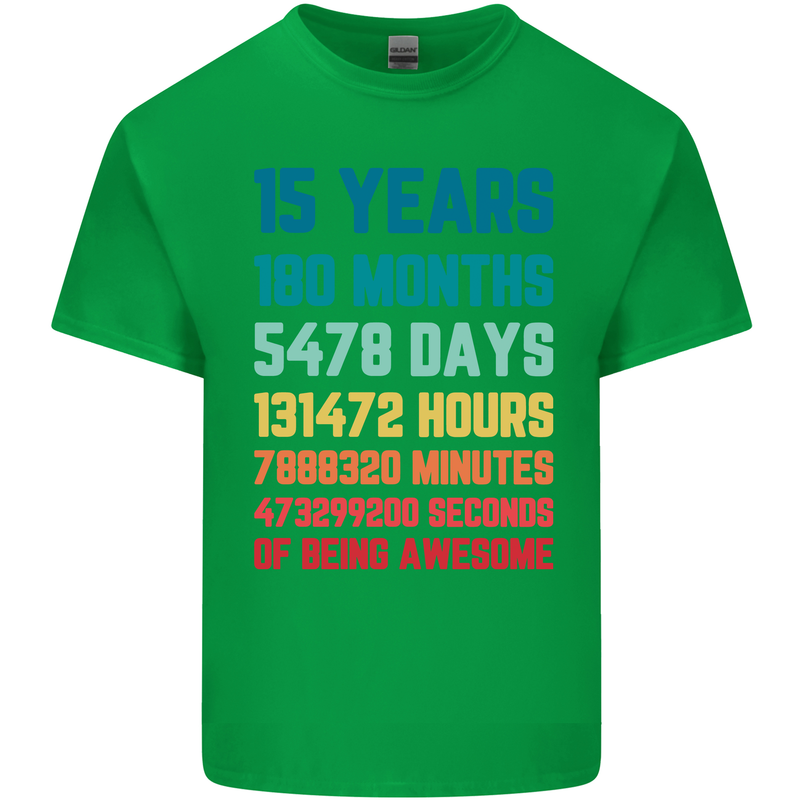 15th Birthday 15 Year Old Kids T-Shirt Childrens Irish Green