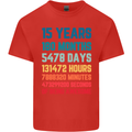 15th Birthday 15 Year Old Kids T-Shirt Childrens Red