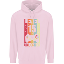 15th Birthday 15 Year Old Level Up Gamming Childrens Kids Hoodie Light Pink