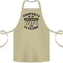 15th Wedding Anniversary 15 Year Funny Wife Cotton Apron 100% Organic Khaki