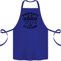 15th Wedding Anniversary 15 Year Funny Wife Cotton Apron 100% Organic Royal Blue