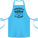 15th Wedding Anniversary 15 Year Funny Wife Cotton Apron 100% Organic Turquoise