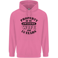 15th Wedding Anniversary 15 Year Funny Wife Mens 80% Cotton Hoodie Azelea