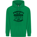 15th Wedding Anniversary 15 Year Funny Wife Mens 80% Cotton Hoodie Irish Green