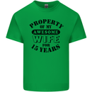 15th Wedding Anniversary 15 Year Funny Wife Mens Cotton T-Shirt Tee Top Irish Green