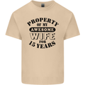 15th Wedding Anniversary 15 Year Funny Wife Mens Cotton T-Shirt Tee Top Sand