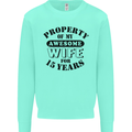 15th Wedding Anniversary 15 Year Funny Wife Mens Sweatshirt Jumper Peppermint