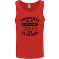 15th Wedding Anniversary 15 Year Funny Wife Mens Vest Tank Top Red