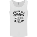 15th Wedding Anniversary 15 Year Funny Wife Mens Vest Tank Top White