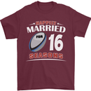 16 Year Wedding Anniversary 16th Rugby Mens T-Shirt 100% Cotton Maroon
