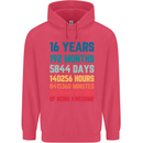 16th Birthday 16 Year Old Childrens Kids Hoodie Heliconia