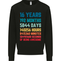 16th Birthday 16 Year Old Kids Sweatshirt Jumper Black