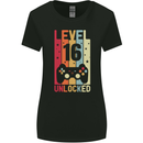 16th Birthday 16 Year Old Level Up Gamming Womens Wider Cut T-Shirt Black