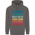 16th Birthday 16 Year Old Mens 80% Cotton Hoodie Charcoal
