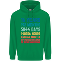 16th Birthday 16 Year Old Mens 80% Cotton Hoodie Irish Green