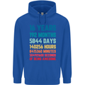 16th Birthday 16 Year Old Mens 80% Cotton Hoodie Royal Blue