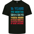 16th Birthday 16 Year Old Mens Cotton T-Shirt Tee Top Black