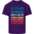 16th Birthday 16 Year Old Mens Cotton T-Shirt Tee Top Purple