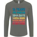 16th Birthday 16 Year Old Mens Long Sleeve T-Shirt Charcoal