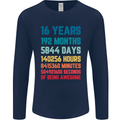 16th Birthday 16 Year Old Mens Long Sleeve T-Shirt Navy Blue