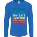 16th Birthday 16 Year Old Mens Long Sleeve T-Shirt Royal Blue