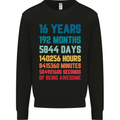 16th Birthday 16 Year Old Mens Sweatshirt Jumper Black