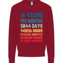 16th Birthday 16 Year Old Mens Sweatshirt Jumper Red