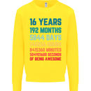 16th Birthday 16 Year Old Mens Sweatshirt Jumper Yellow