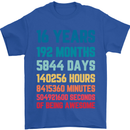 16th Birthday 16 Year Old Mens T-Shirt 100% Cotton Royal Blue