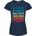 16th Birthday 16 Year Old Womens Petite Cut T-Shirt Navy Blue