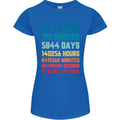16th Birthday 16 Year Old Womens Petite Cut T-Shirt Royal Blue