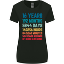 16th Birthday 16 Year Old Womens Wider Cut T-Shirt Black
