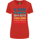 16th Birthday 16 Year Old Womens Wider Cut T-Shirt Red
