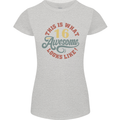 16th Birthday 60 Year Old Awesome Looks Like Womens Petite Cut T-Shirt Sports Grey