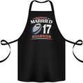 17 Year Wedding Anniversary 17th Rugby Cotton Apron 100% Organic Black