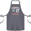 17 Year Wedding Anniversary 17th Rugby Cotton Apron 100% Organic Steel