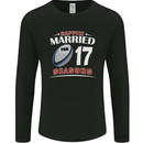 17 Year Wedding Anniversary 17th Rugby Mens Long Sleeve T-Shirt Black