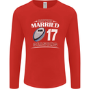 17 Year Wedding Anniversary 17th Rugby Mens Long Sleeve T-Shirt Red