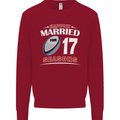 17 Year Wedding Anniversary 17th Rugby Mens Sweatshirt Jumper Red