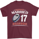 17 Year Wedding Anniversary 17th Rugby Mens T-Shirt 100% Cotton Maroon