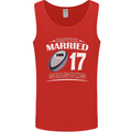 17 Year Wedding Anniversary 17th Rugby Mens Vest Tank Top Red