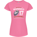 17 Year Wedding Anniversary 17th Rugby Womens Petite Cut T-Shirt Azalea