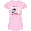 17 Year Wedding Anniversary 17th Rugby Womens Petite Cut T-Shirt Light Pink
