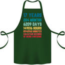 17th Birthday 17 Year Old Cotton Apron 100% Organic Forest Green
