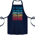 17th Birthday 17 Year Old Cotton Apron 100% Organic Navy Blue