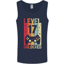 17th Birthday 17 Year Old Level Up Gamming Mens Vest Tank Top Navy Blue