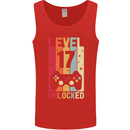 17th Birthday 17 Year Old Level Up Gamming Mens Vest Tank Top Red