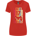 17th Birthday 17 Year Old Level Up Gamming Womens Wider Cut T-Shirt Red